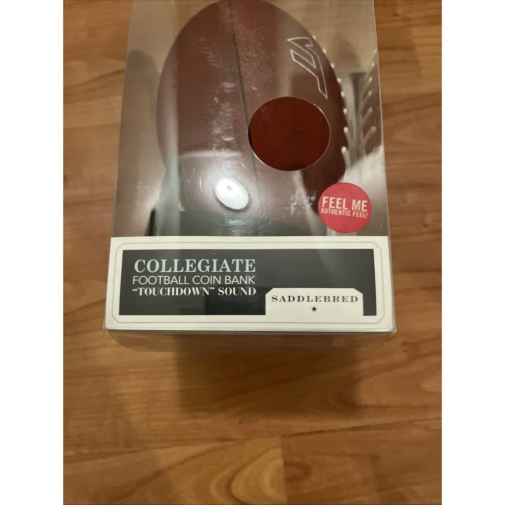 Football Coin Piggy Bank Authentic Feel "Touchdown Sound" Virginia Tech Hokies - Picture 14 of 16